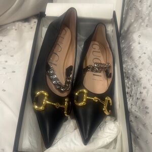 Gucci Black and Gold Heels
